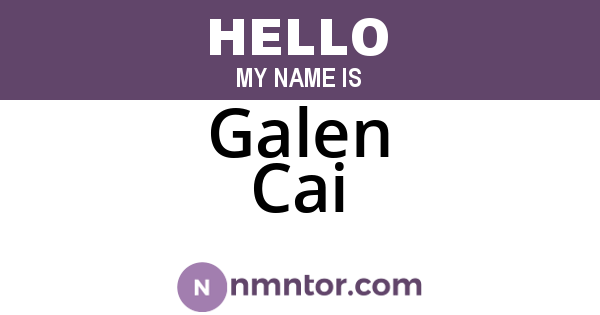 Galen Cai