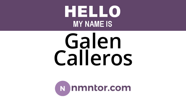 Galen Calleros