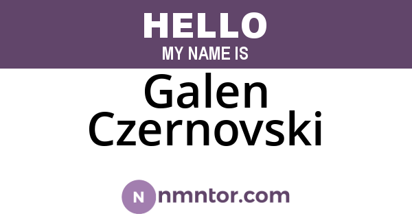 Galen Czernovski