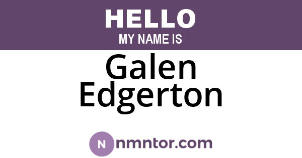 Galen Edgerton