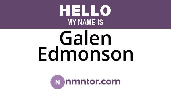 Galen Edmonson