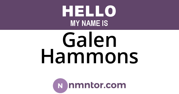 Galen Hammons