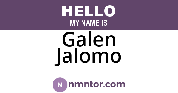 Galen Jalomo
