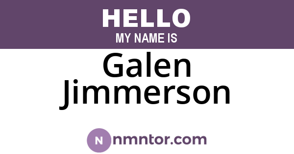 Galen Jimmerson