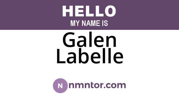 Galen Labelle