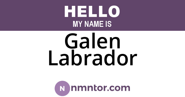 Galen Labrador