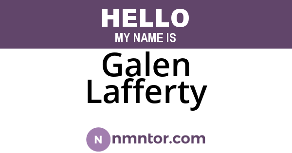 Galen Lafferty