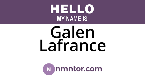 Galen Lafrance