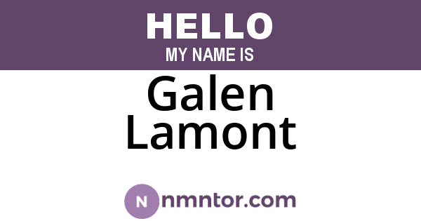 Galen Lamont