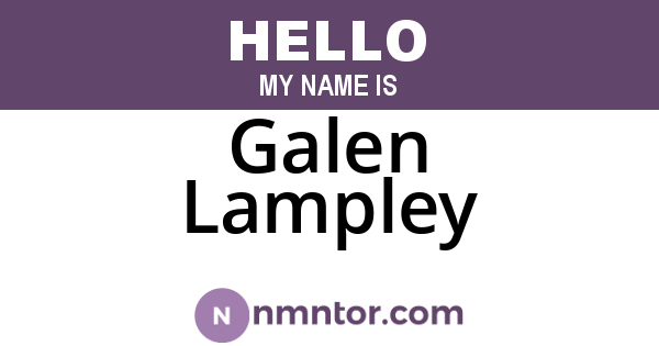 Galen Lampley