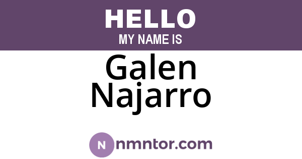 Galen Najarro