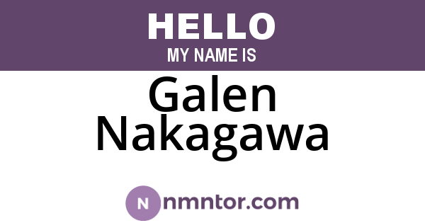 Galen Nakagawa