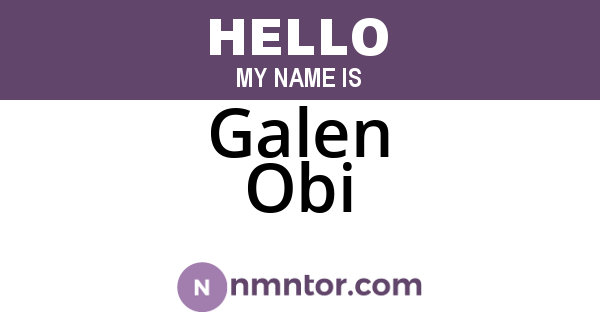 Galen Obi