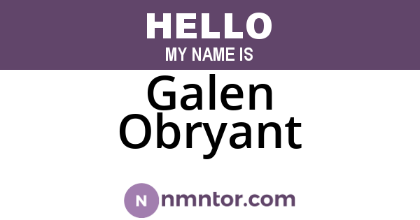Galen Obryant
