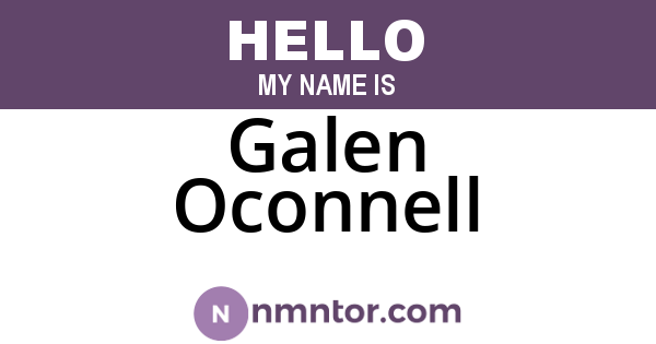 Galen Oconnell