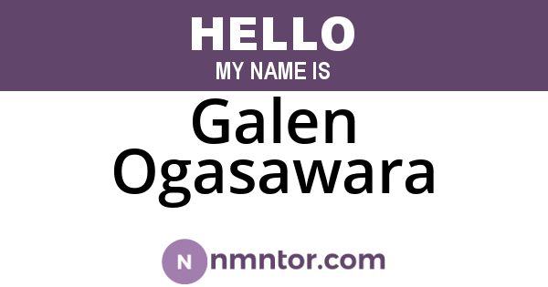 Galen Ogasawara