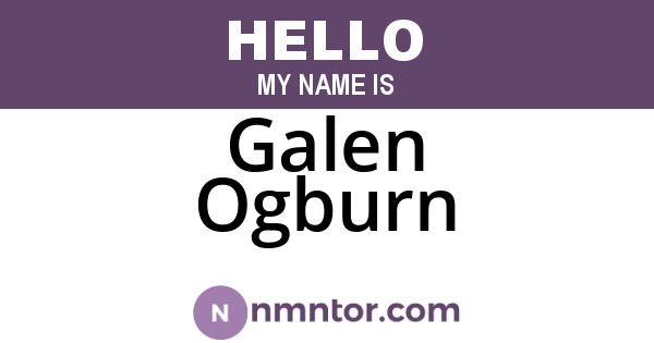 Galen Ogburn
