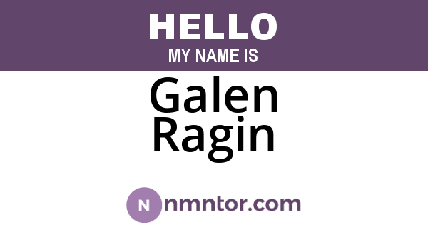 Galen Ragin