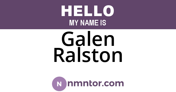 Galen Ralston