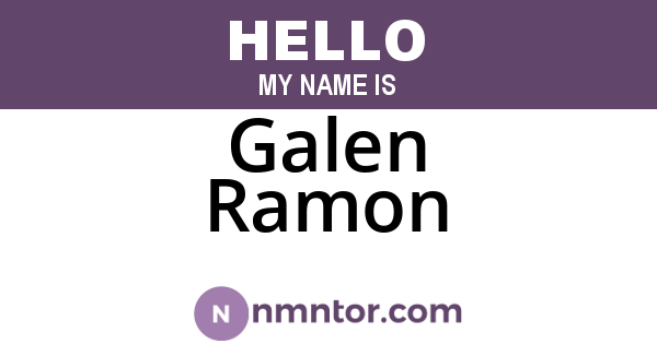 Galen Ramon