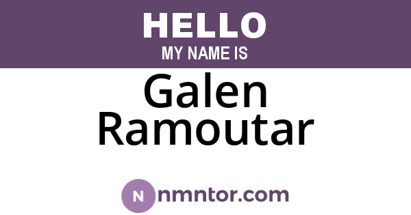 Galen Ramoutar
