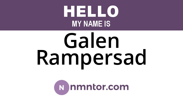 Galen Rampersad