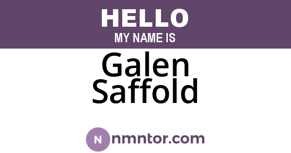 Galen Saffold
