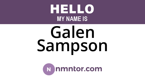 Galen Sampson