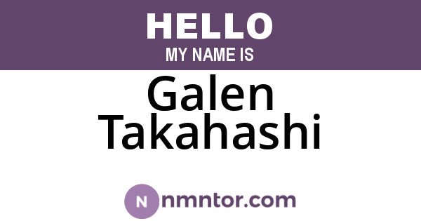 Galen Takahashi