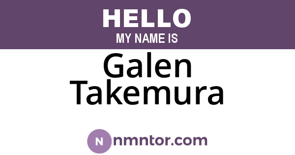 Galen Takemura