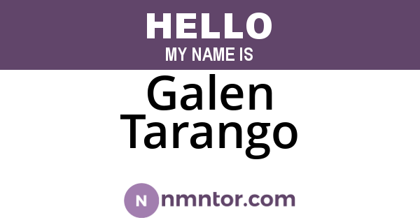 Galen Tarango