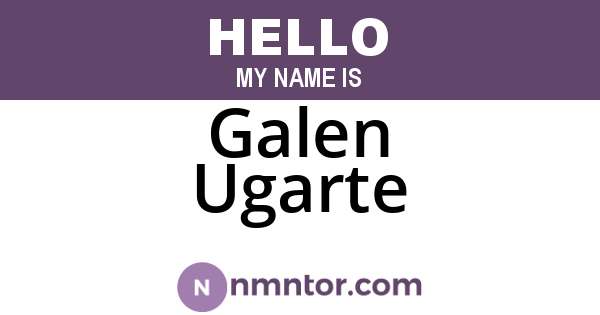 Galen Ugarte