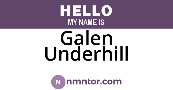Galen Underhill