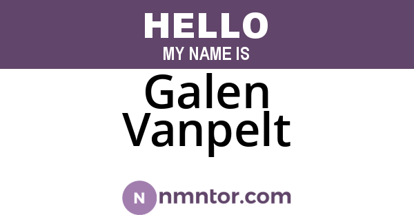 Galen Vanpelt