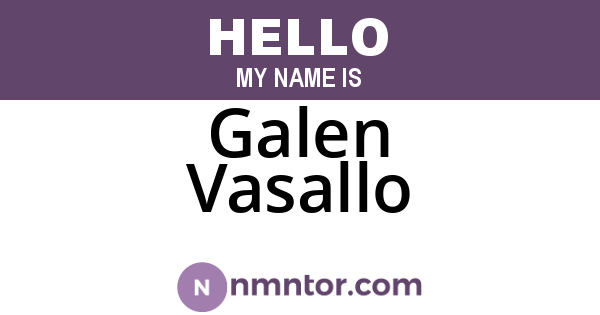 Galen Vasallo