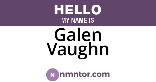 Galen Vaughn