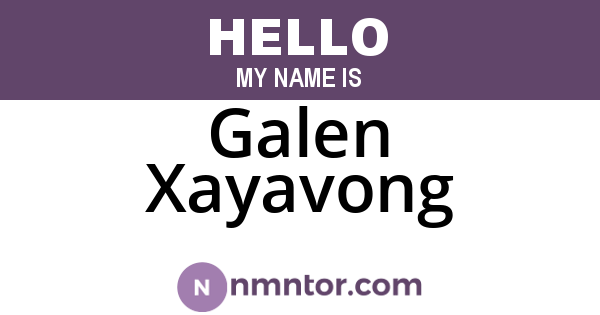 Galen Xayavong