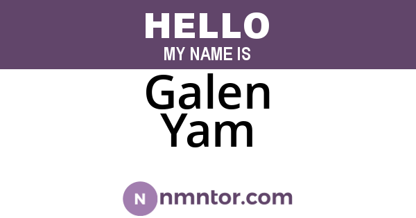 Galen Yam