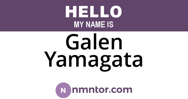 Galen Yamagata