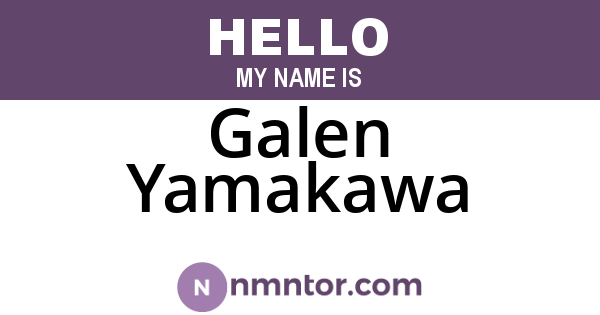 Galen Yamakawa