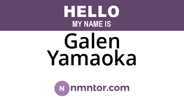 Galen Yamaoka
