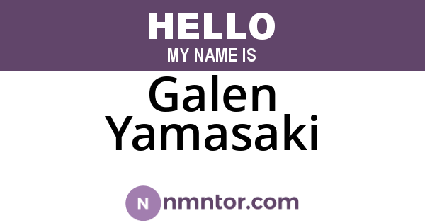 Galen Yamasaki