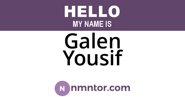 Galen Yousif