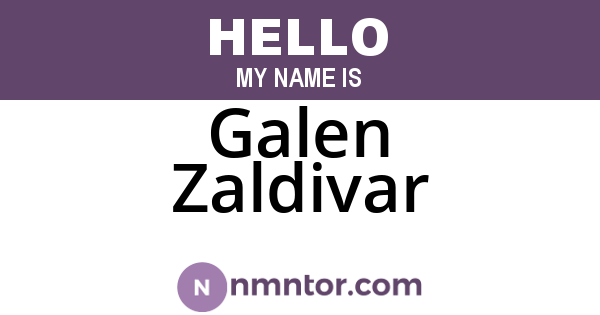 Galen Zaldivar