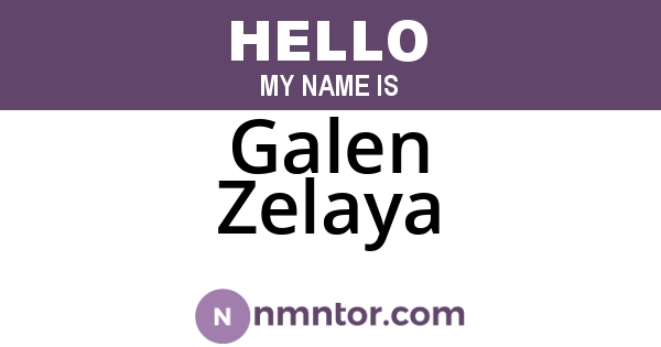 Galen Zelaya