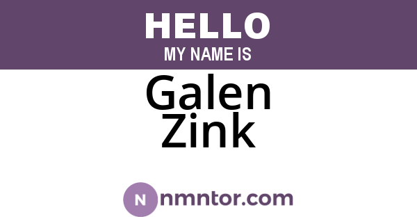 Galen Zink