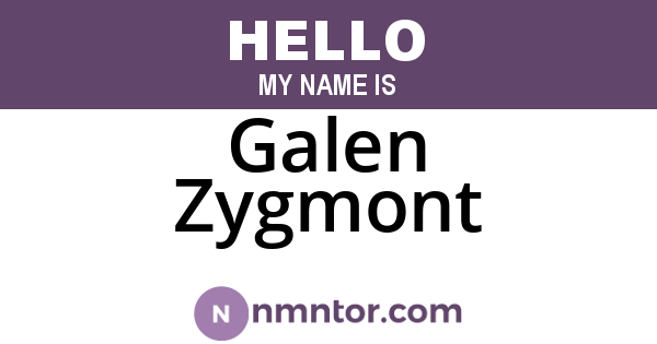 Galen Zygmont