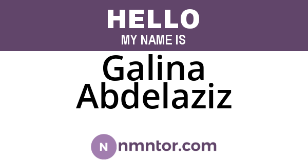 Galina Abdelaziz