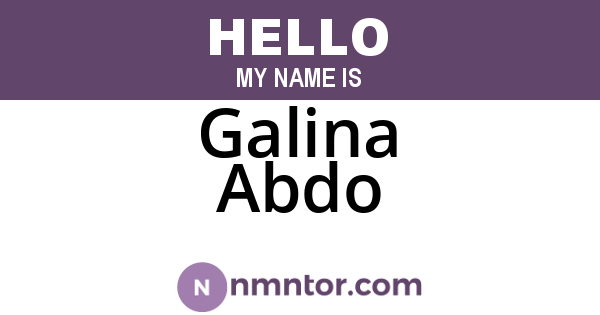 Galina Abdo