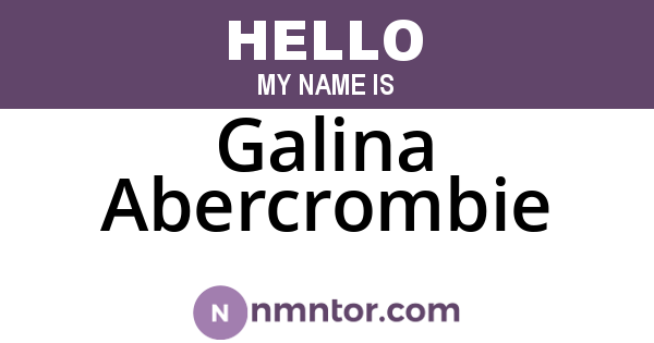 Galina Abercrombie